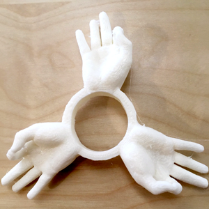 hand-shaped 3d fidget spinner