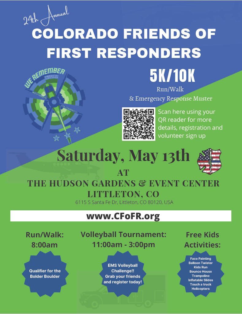 Saturday May 13, 2023 at Hudson Gardens & Event Center, Littleton, CO (6115 S Santa Fe Dr. Littleton, CO 80120) Run/Walk begins at 8 AM. Volleyball tournament from 11 AM-3 PM. Free kids activities.