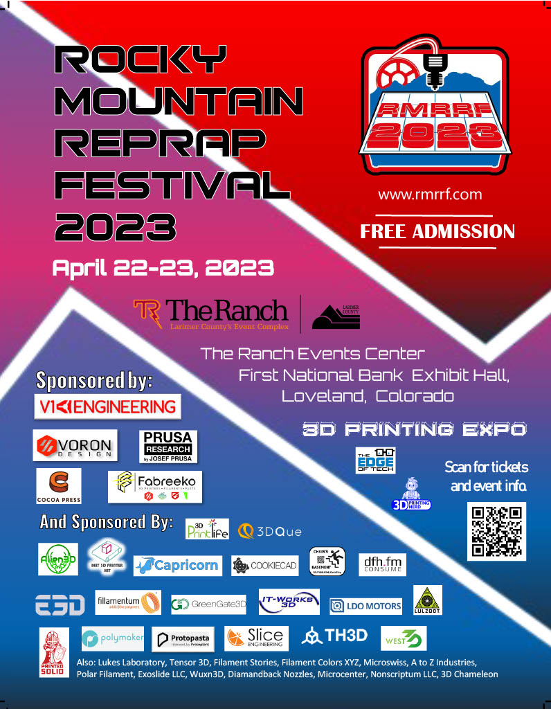Rocky Mountain RepRap Festival 3D Printing Expo April 22-23, 2023