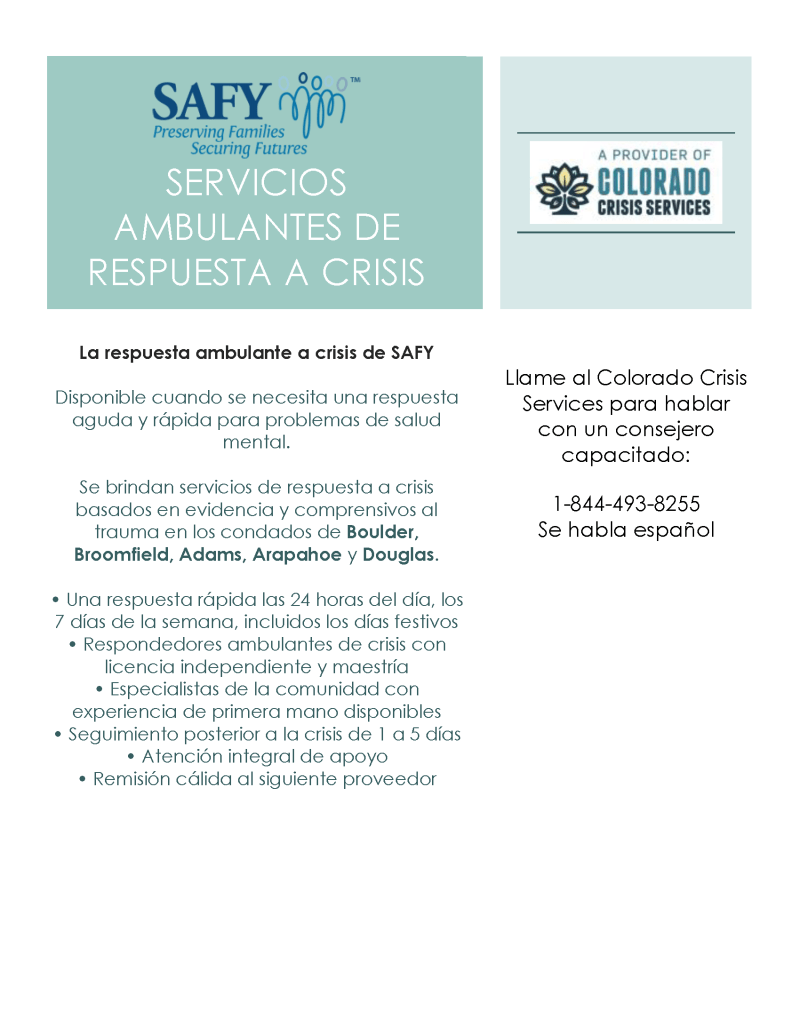 SAFY Flyer -Spanish